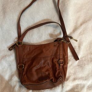 Fossil Brown Leather Shoulder Bag